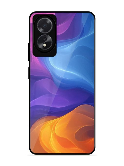 Cosmic Currents Glossy Soft Edge Case for Oppo A18 Chachhi