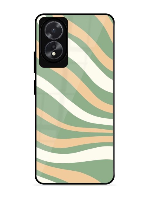 Wavy Pastel Paradise Glossy Soft Edge Case for Oppo A18