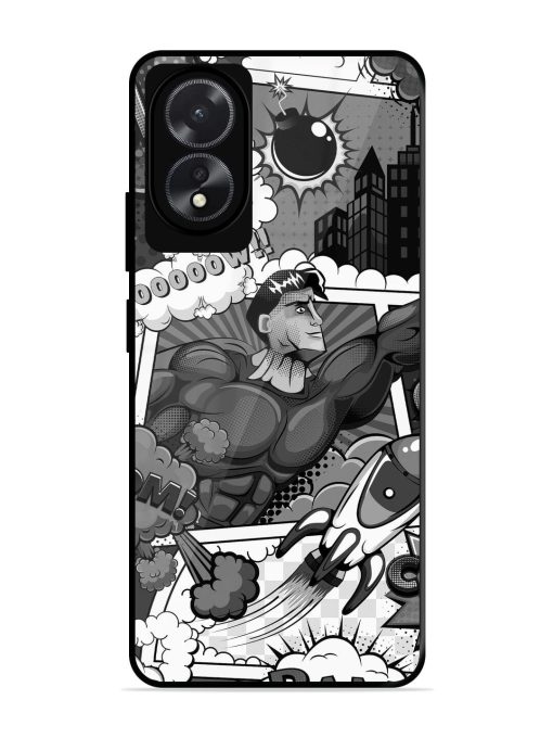 Comic Book Chaos Glossy Soft Edge Case for Oppo A18 Chachhi