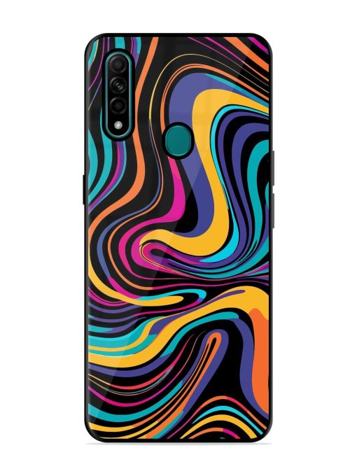 Psychedelic Swirl Glossy Soft Edge Case for Oppo A31