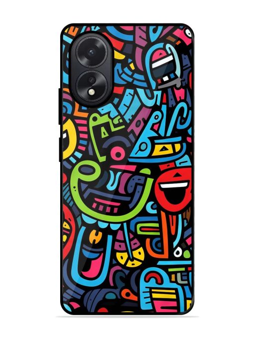 Doodlephoria Glossy Soft Edge Case for Oppo A38 Chachhi