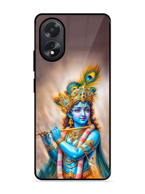 Divine Krishna Glossy Soft Edge Case for Oppo A38 Chachhi