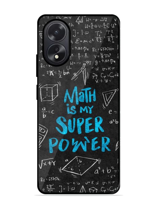 Math Magic Glossy Soft Edge Case for Oppo A38 Chachhi