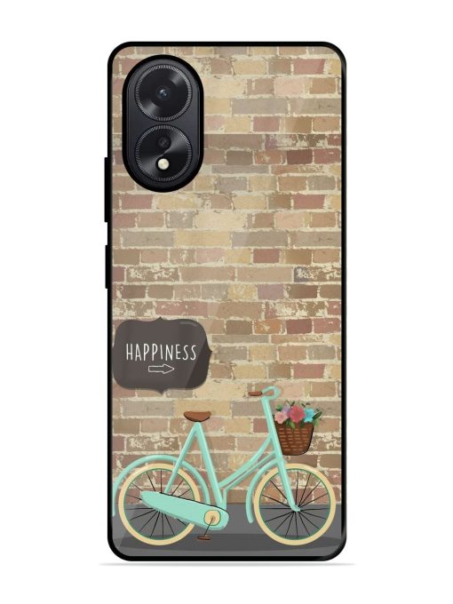 Pedaling Towards Happiness Glossy Soft Edge Case for Oppo A38 Chachhi