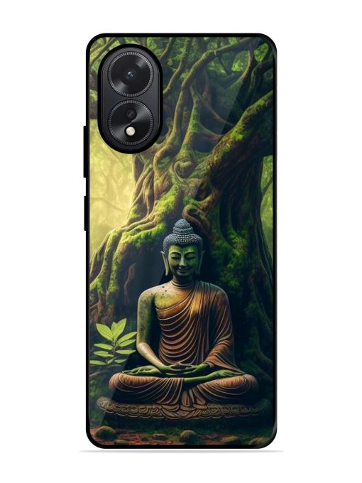 Green Buddha Art Glossy Soft Edge Case for Oppo A38 Chachhi