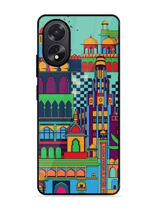 Indian Tapestry Glossy Soft Edge Case for Oppo A38 Chachhi