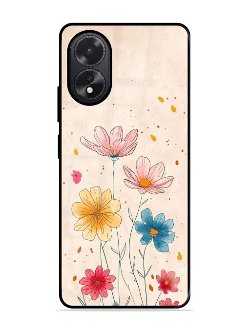 Delicate Bloom Glossy Soft Edge Case for Oppo A38 Chachhi