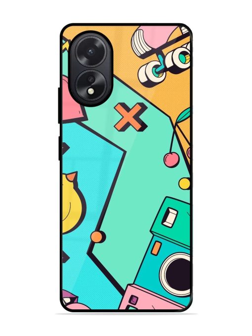 Retro Remix Glossy Soft Edge Case for Oppo A38