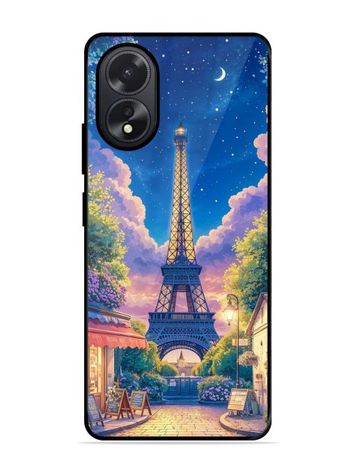 Twilight In Paris Glossy Soft Edge Case for Oppo A38 Chachhi