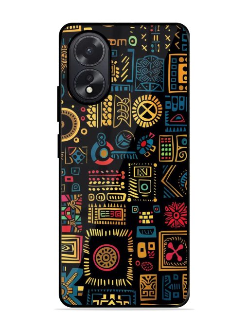 Tribal Tapestry Glossy Soft Edge Case for Oppo A38 Chachhi