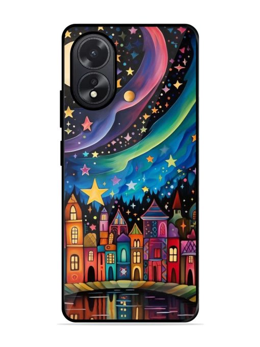 Starlit Village Glossy Soft Edge Case for Oppo A38 Chachhi