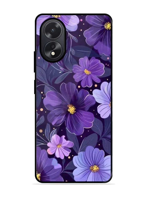 Purple Paradise Glossy Soft Edge Case for Oppo A38 Chachhi