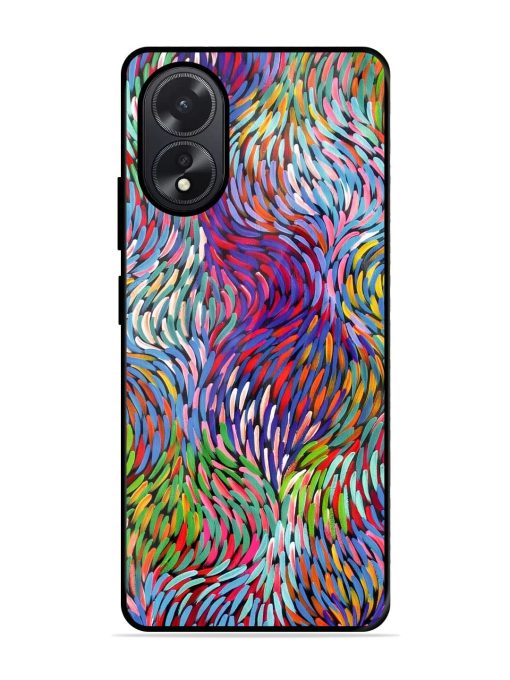 Vibrant Waves Glossy Soft Edge Case for Oppo A38 Chachhi