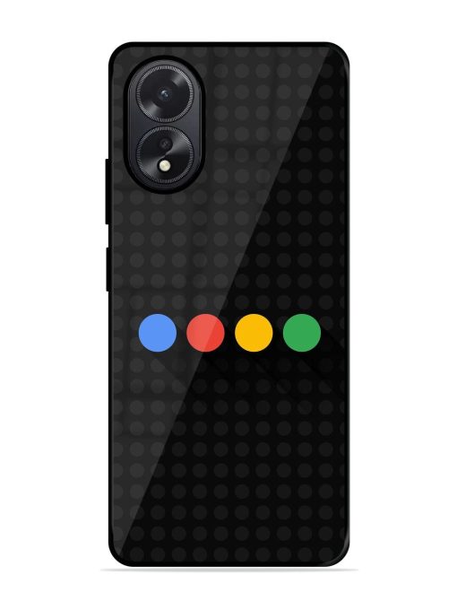 Google Dots Glossy Soft Edge Case for Oppo A38 Chachhi