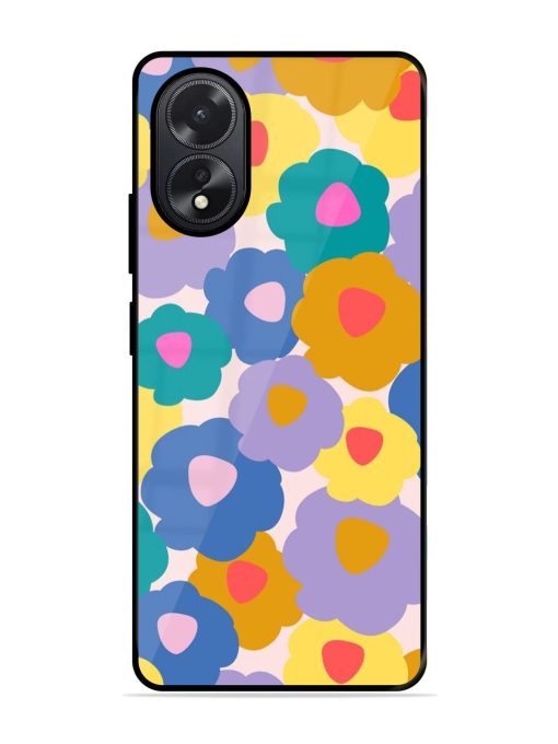 Flower Power Glossy Soft Edge Case for Oppo A38 Chachhi