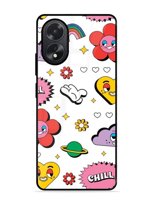 Whimsical Wonderland Glossy Soft Edge Case for Oppo A38 Chachhi