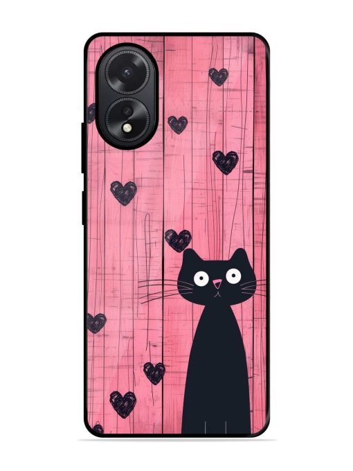 Feline Valentine'S Day Glossy Soft Edge Case for Oppo A38 Chachhi