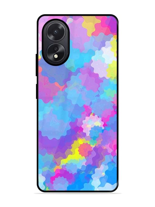 Psychedelic Cloud Burst Glossy Soft Edge Case for Oppo A38 Chachhi