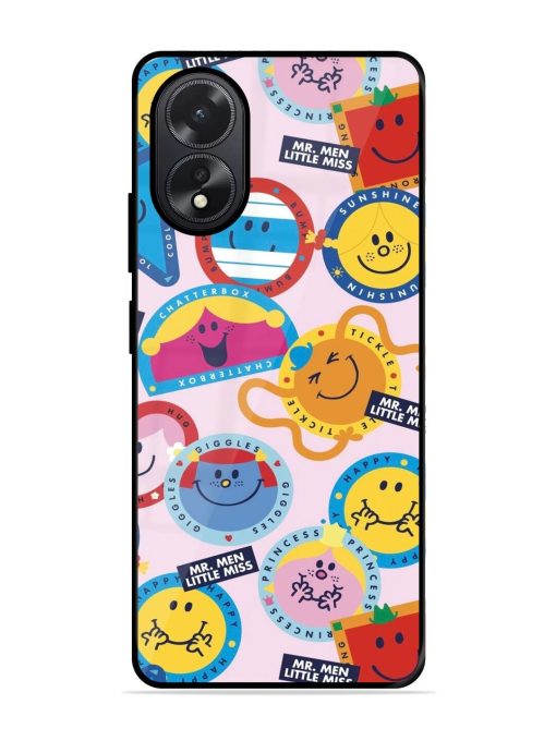 Whimsical Mr. Men & Little Miss Glossy Soft Edge Case for Oppo A38 Chachhi