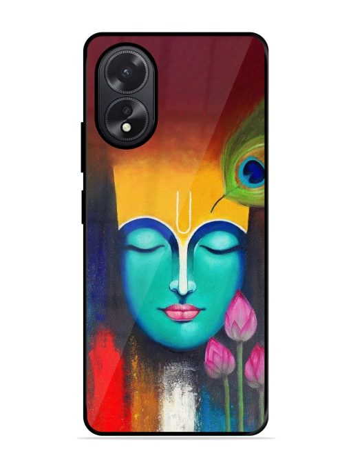 Divine Tranquility: The Face Of Krishna Glossy Soft Edge Case for Oppo A38 Chachhi