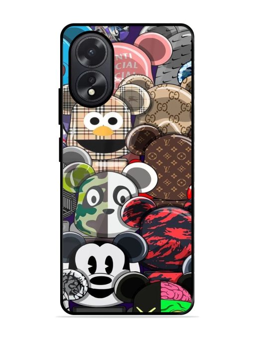 Streetwear Bearbrick Extravaganza Glossy Soft Edge Case for Oppo A38 Chachhi