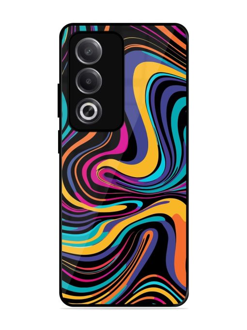 Psychedelic Swirl Glossy Soft Edge Case for Oppo A3 Pro (5G)