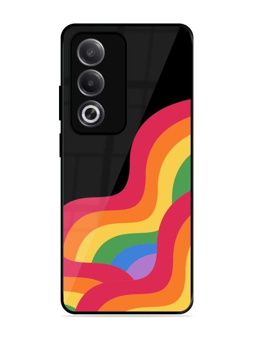 Wavy Rainbow Glossy Soft Edge Case for Oppo A3 Pro (5G)