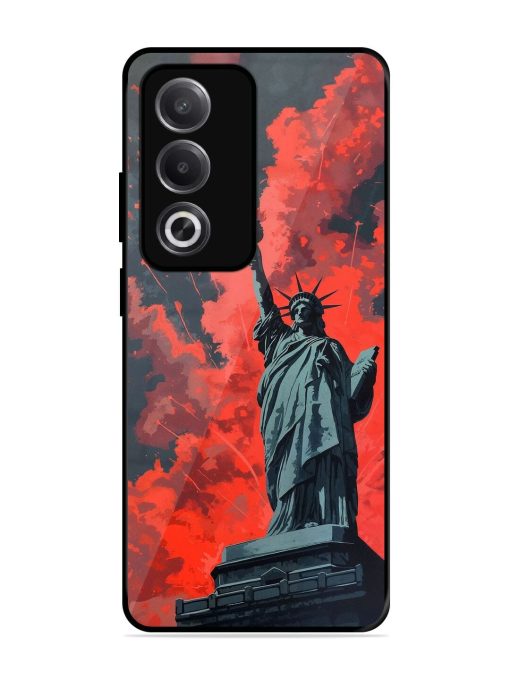 Lady Liberty'S Firework Finale Glossy Soft Edge Case for Oppo A3 Pro (5G)