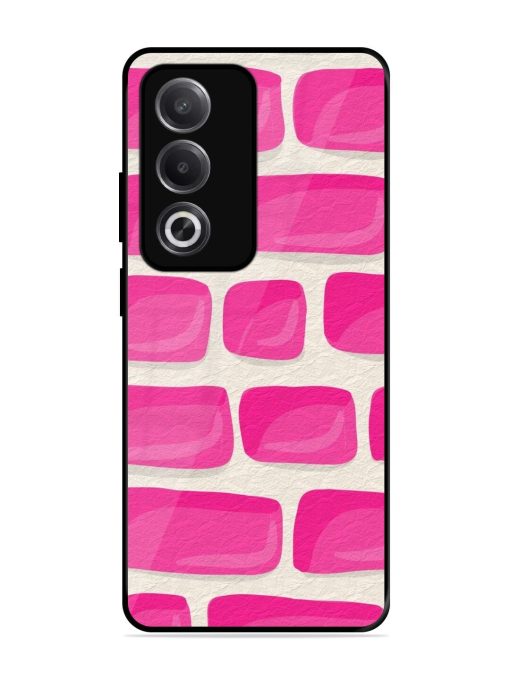 Pink Brick Wall Glossy Soft Edge Case for Oppo A3 Pro (5G)