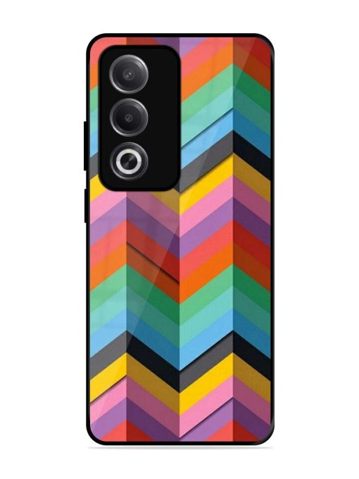 Colorful Zigzag Glossy Soft Edge Case for Oppo A3 Pro (5G)