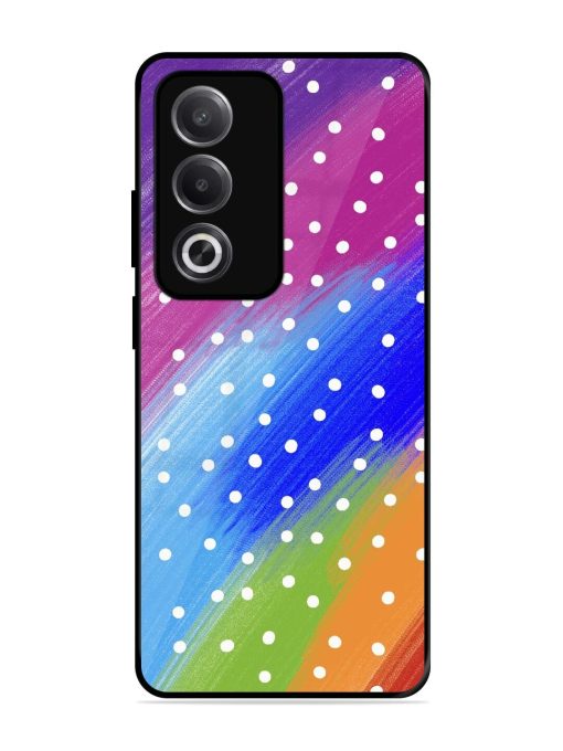 Rainbow Polka Dot Dream Glossy Soft Edge Case for Oppo A3 Pro (5G)