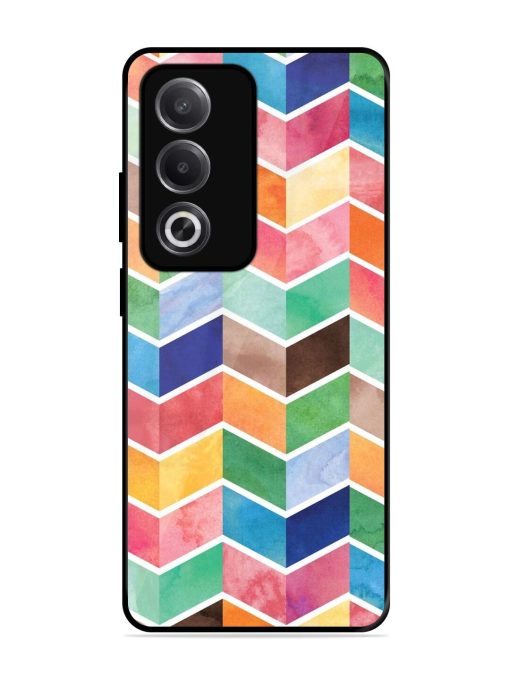 Watercolor Chevron Whimsy Glossy Soft Edge Case for Oppo A3 Pro (5G)