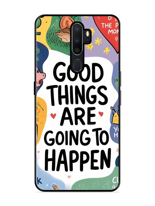 Uplifting Scribbles Glossy Soft Edge Case for Oppo A5 (2020) Chachhi