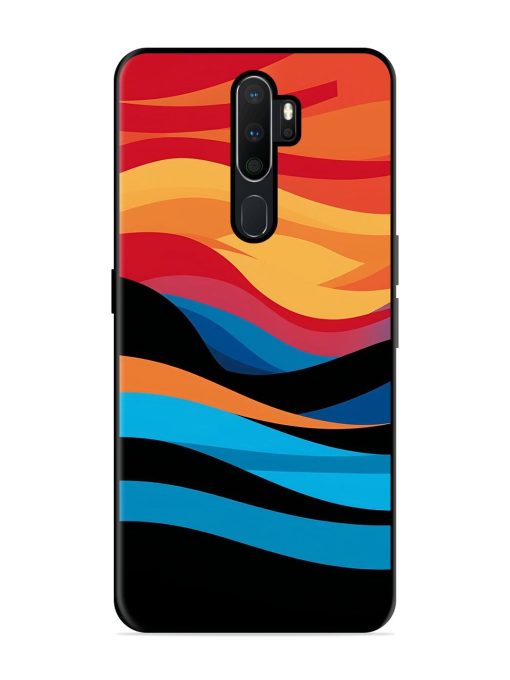 Blazing Currents Glossy Soft Edge Case for Oppo A5 (2020) Chachhi