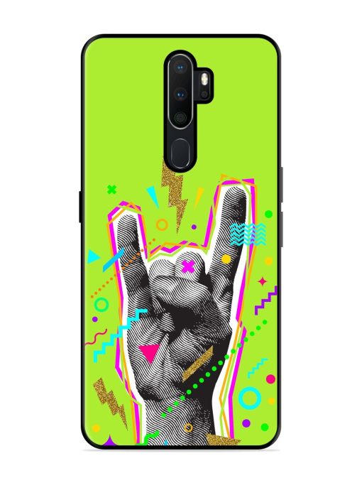 Neon Rock Glossy Soft Edge Case for Oppo A5 (2020) Chachhi