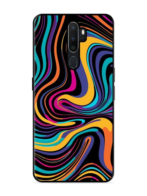 Psychedelic Swirl Glossy Soft Edge Case for Oppo A5 (2020) Chachhi