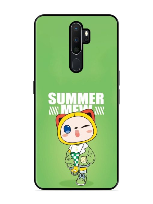 Purrfect Summer Glossy Soft Edge Case for Oppo A5 (2020) Chachhi