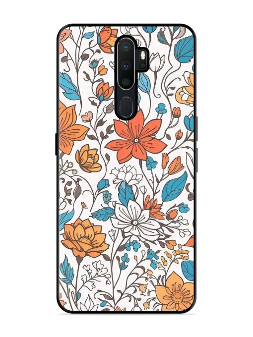 Floral Symphony Glossy Soft Edge Case for Oppo A5 (2020) Chachhi