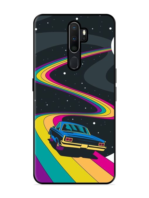 Rainbow Road Glossy Soft Edge Case for Oppo A5 (2020) Chachhi