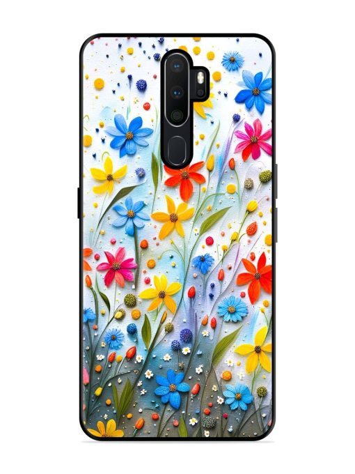 Vibrant Floral Glossy Soft Edge Case for Oppo A5 (2020)