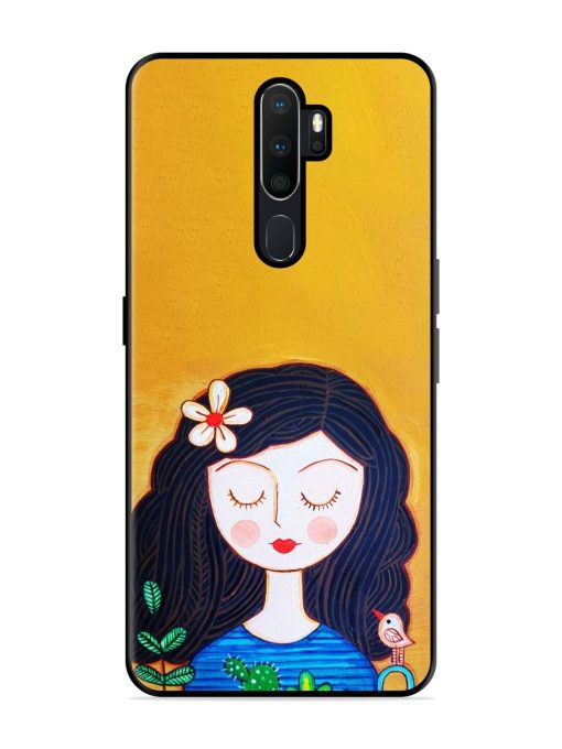 Girl Illustration Glossy Soft Edge Case for Oppo A5 (2020) Chachhi