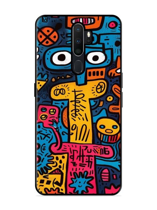 Doodletopia Glossy Soft Edge Case for Oppo A5 (2020) Chachhi