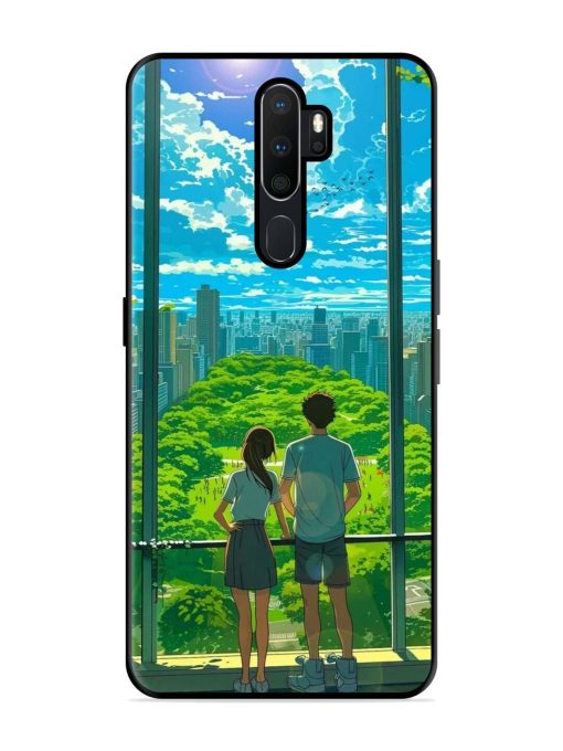 Cyberpunk Dreamscape Glossy Soft Edge Case for Oppo A5 (2020) Chachhi