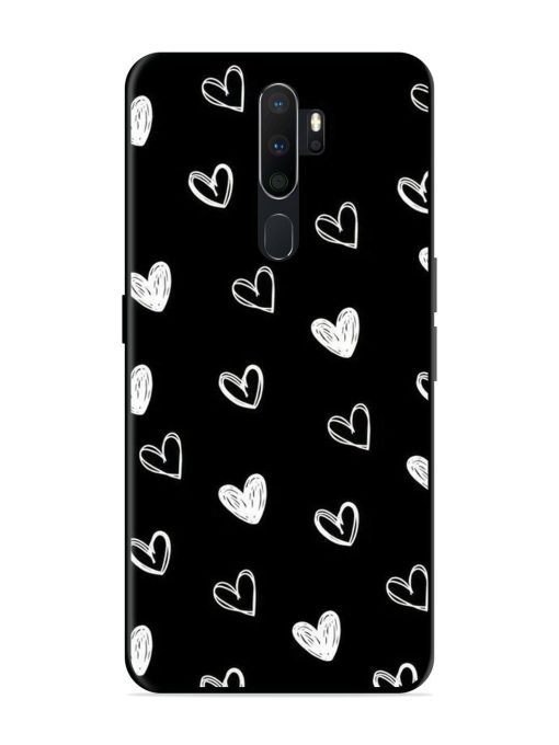 Scattered Hearts Glossy Soft Edge Case for Oppo A5 (2020) Chachhi