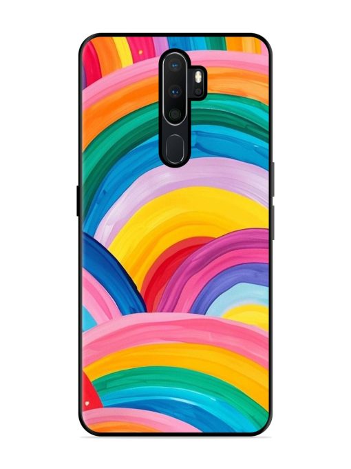 Rainbow Symphony Glossy Soft Edge Case for Oppo A5 (2020) Chachhi