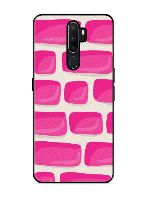 Pink Brick Wall Glossy Soft Edge Case for Oppo A5 (2020) Chachhi