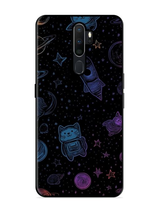 Cosmic Cat Chaos Glossy Soft Edge Case for Oppo A5 (2020) Chachhi