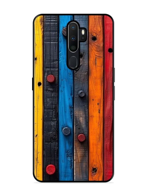 Rainbow Plank Glossy Soft Edge Case for Oppo A5 (2020) Chachhi