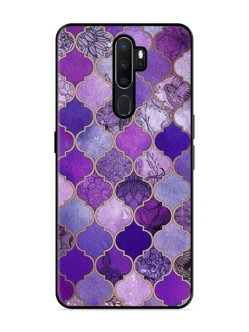 Purple Mosaic Magic Glossy Soft Edge Case for Oppo A5 (2020) Chachhi