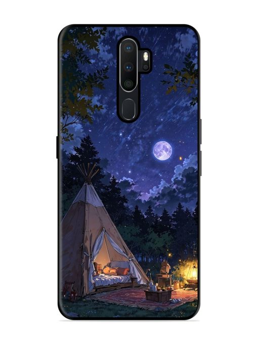 Moonlight Camping Glossy Soft Edge Case for Oppo A5 (2020) Chachhi